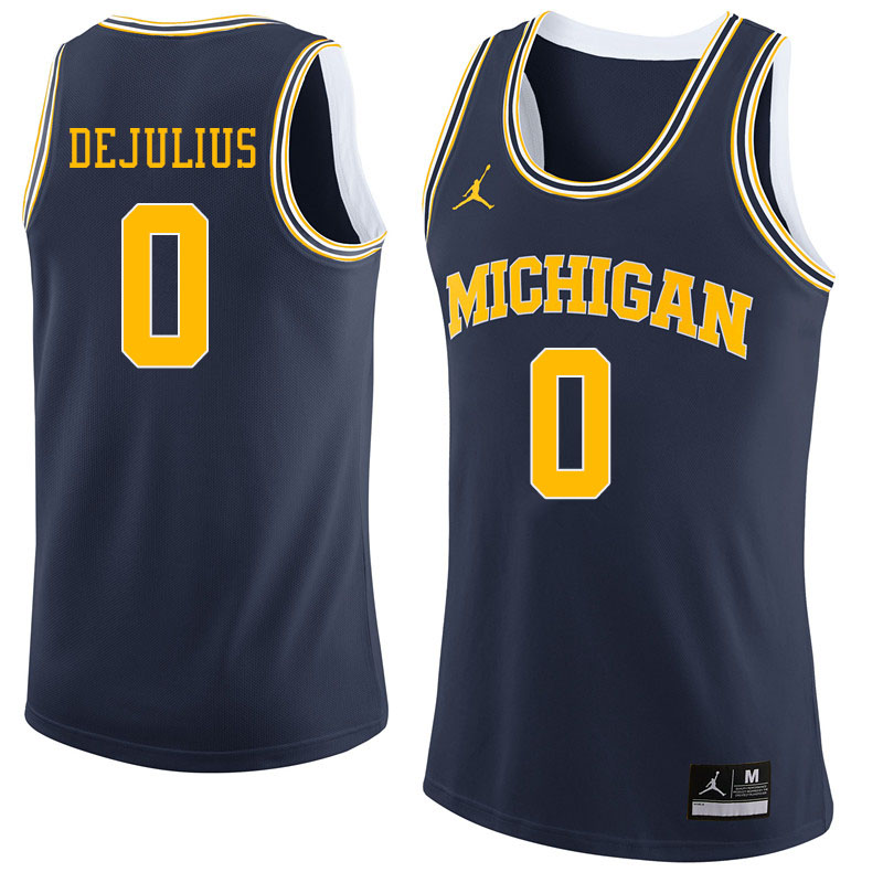 Jordan Brand Men #0 David DeJulius Michigan Wolverines College Basketball Jerseys Sale-Navy - Click Image to Close